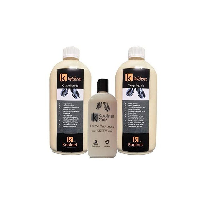Koolnet NETSHOES Pack DE 2 + Crème onctueuse incolore - Cirage Liquide pour cireuse Chaussure - Flacon de 500ml … Koolnet NETSHOES Pack DE 2 + Crème onctueuse incolore - Cirage Liquide pour cireuse Chaussure - Flacon de 500ml …